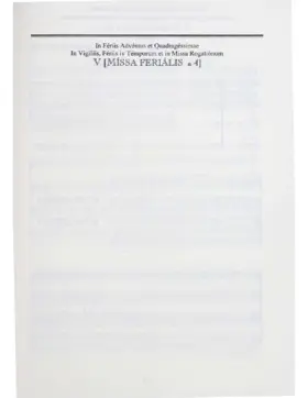 Missa Ferialis a 4