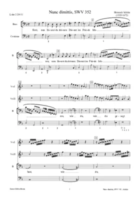 Herr, nun lässest du deinen Diener, SWV 352