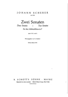 Zwei Sonaten für drei Altblockflöten
