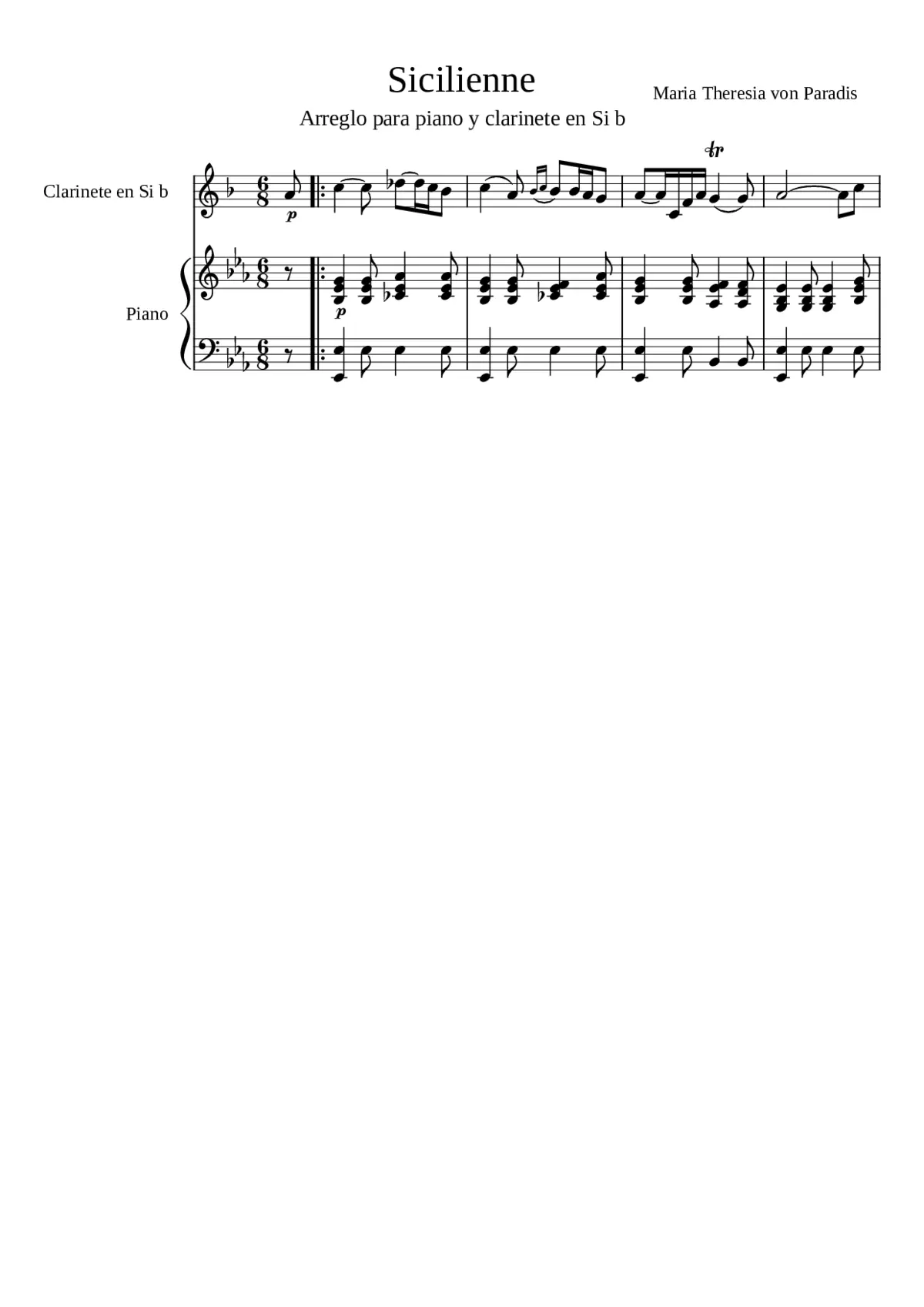 Siciliana in Eb - Page 1