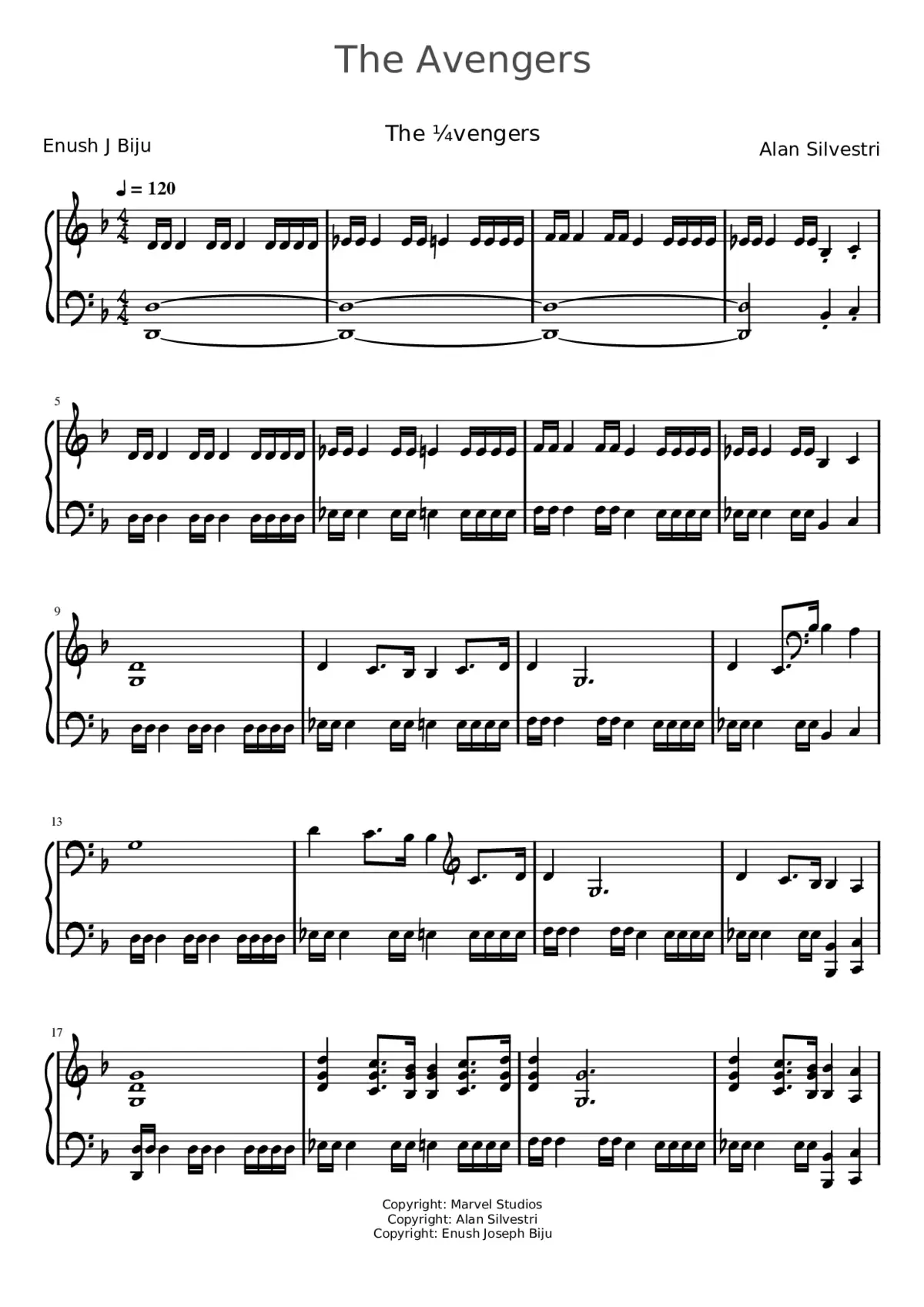 The Avengers Main Theme - Page 1