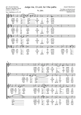 Judge me, O Lord, for I the paths
