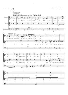 Hodie Christus natus est SWV 315