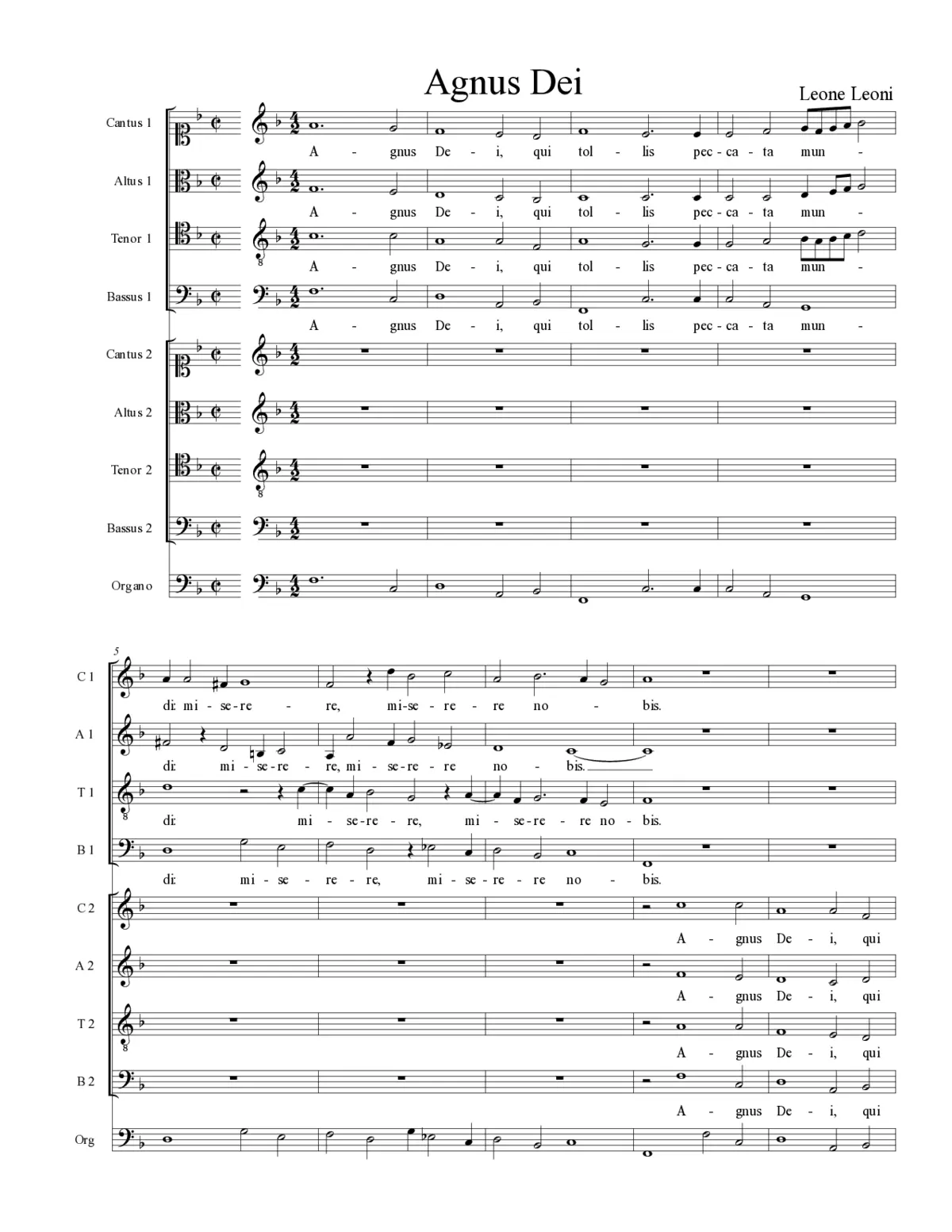 Agnus Dei - Page 1