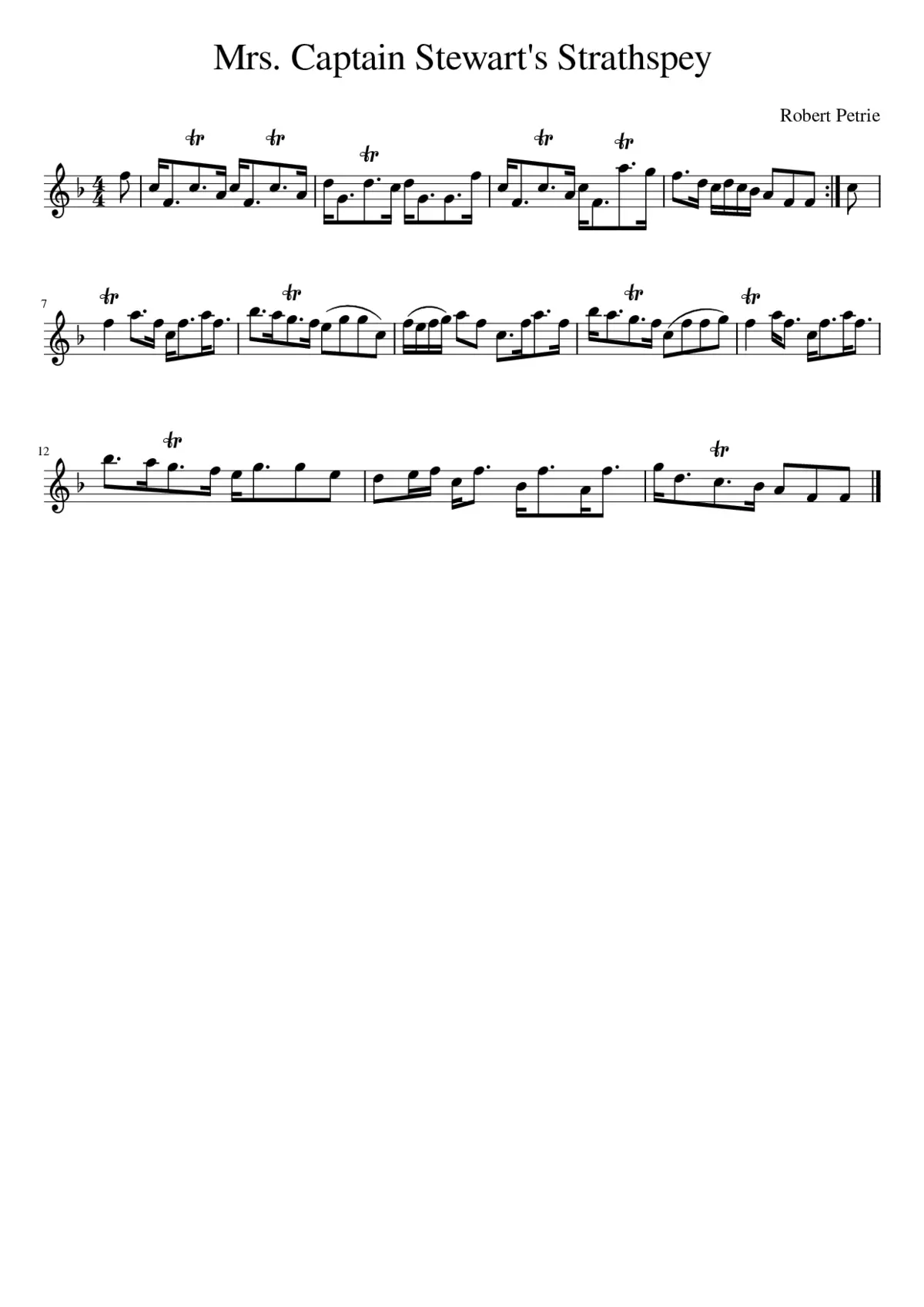 Mrs. Captain Stewart's Strathspey - Page 1