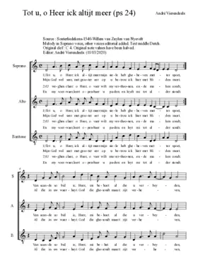 Tot u, o Heer, ick altijt meer