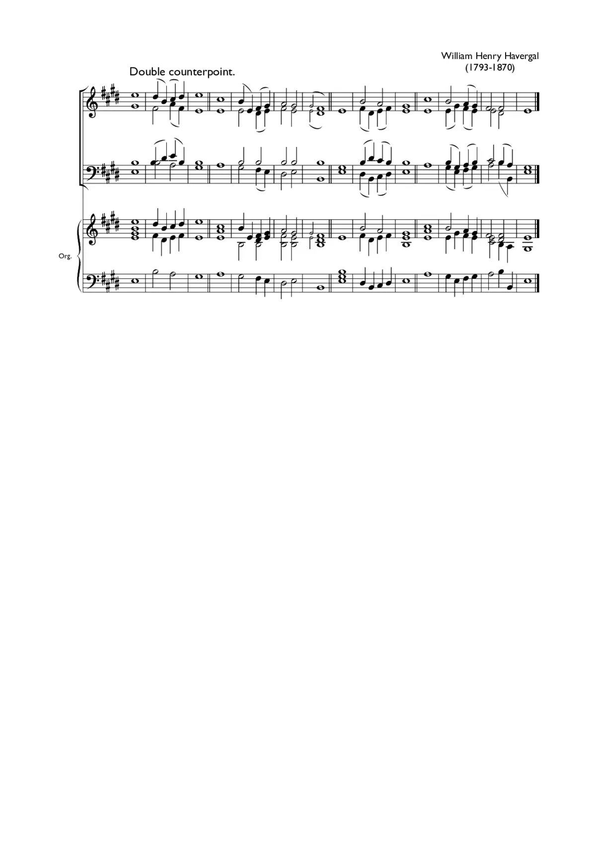 Double chant in E major IV - Page 1