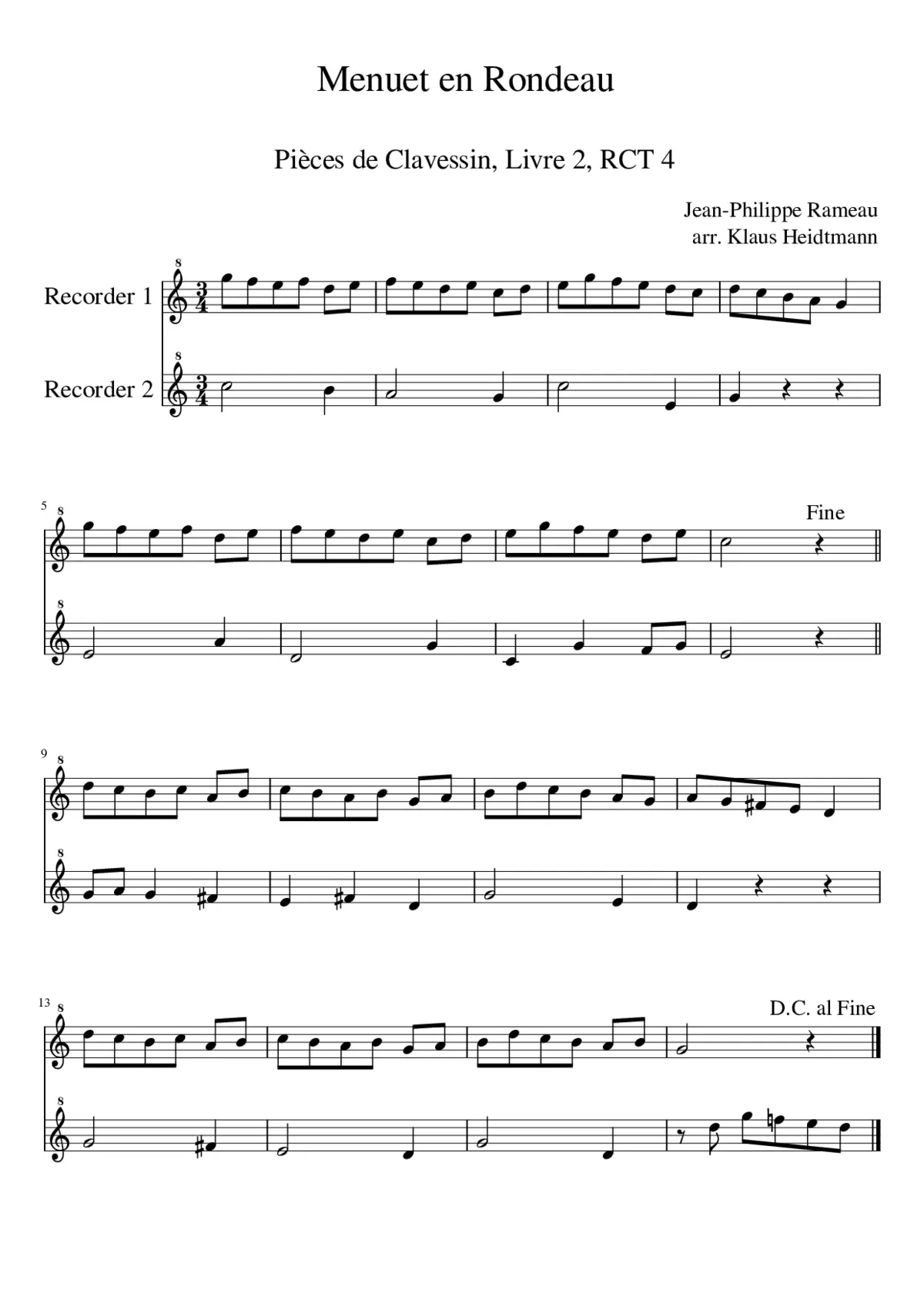 Menuet en Rondeau - Page 1