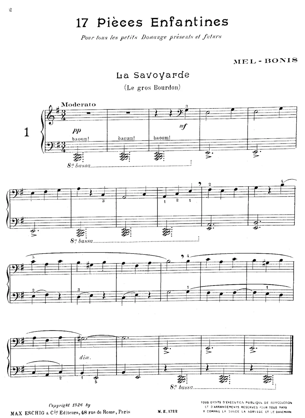 17 Pièces enfantines - Page 1