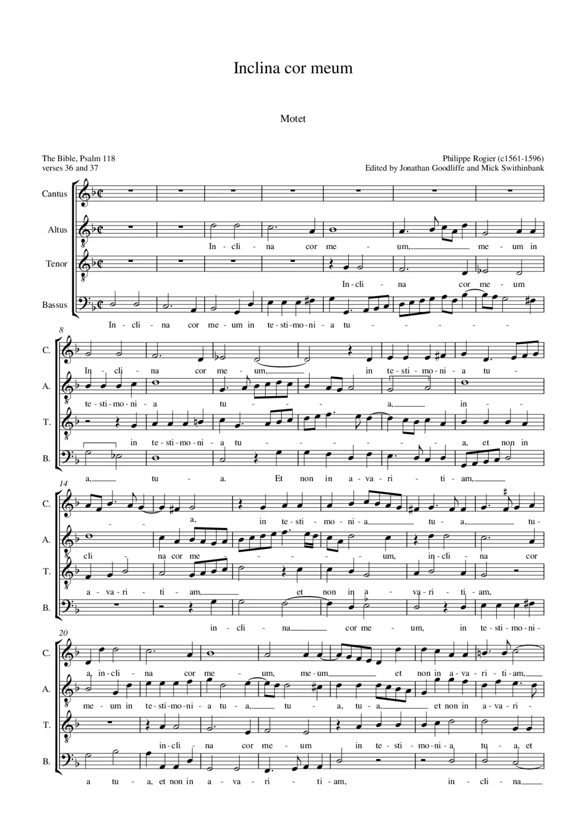 Inclina cor meum - Page 1