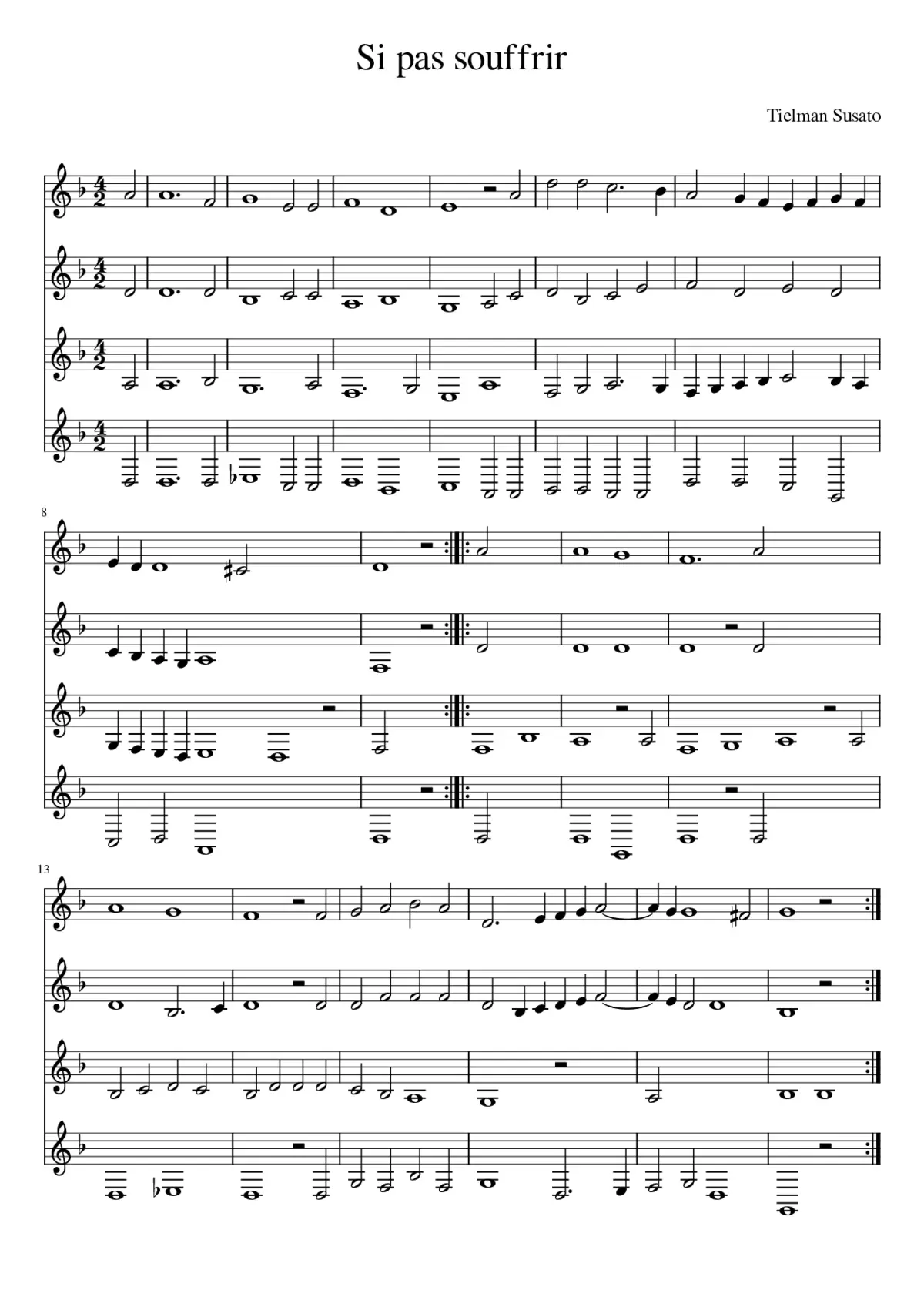 Si pas souffrir - Page 1