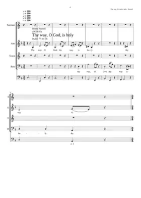 Thy way O God is holy Z 60