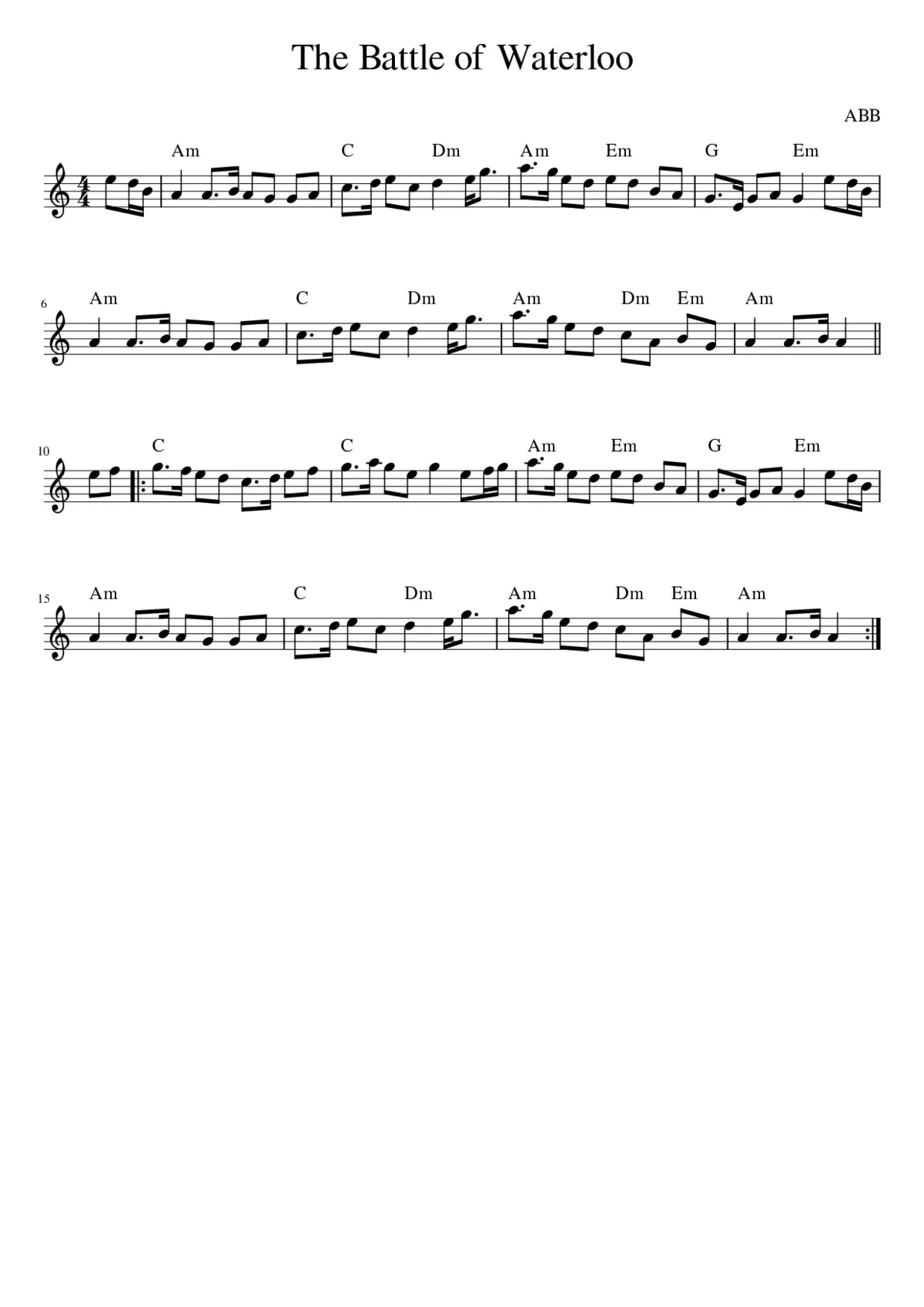 The Battle of Waterloo - Page 1