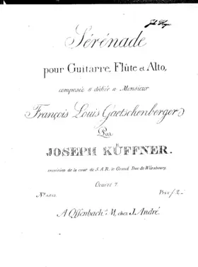 Sérénade pour Guitarre, Flûte et Alto