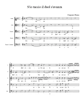S'io taccio il duol s'avanza