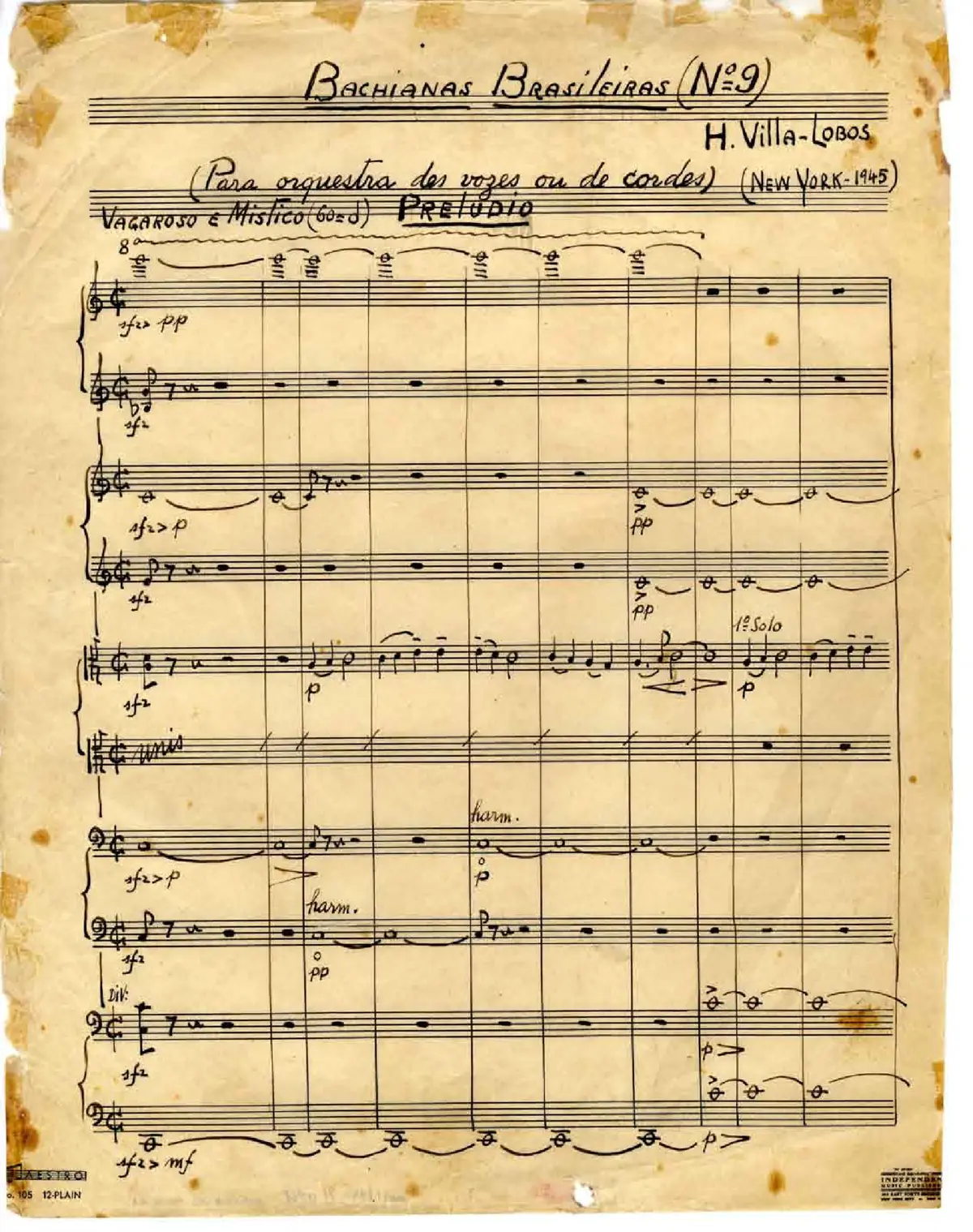 Bachianas Brasileiras No.9 - Page 1