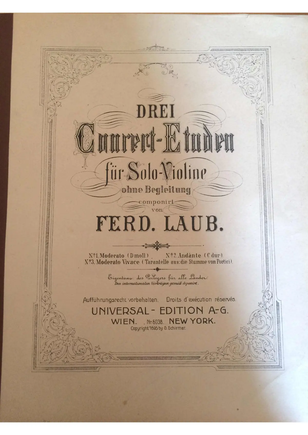Drei Concert-Etüden für Solo-Violine - Page 1