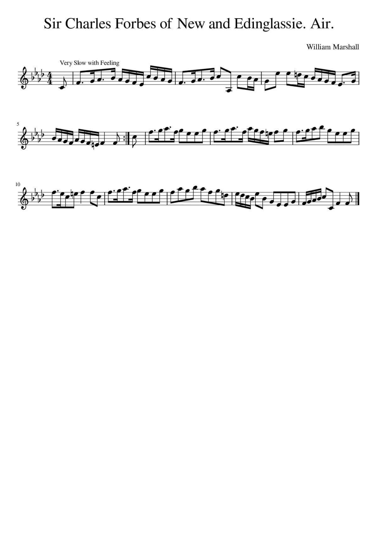 Sir Charles Forbes of New and Edinglassie. Air. - Page 1