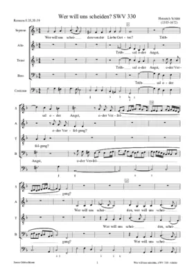 Wer will uns scheiden von der Liebe Gottes? SWV 330