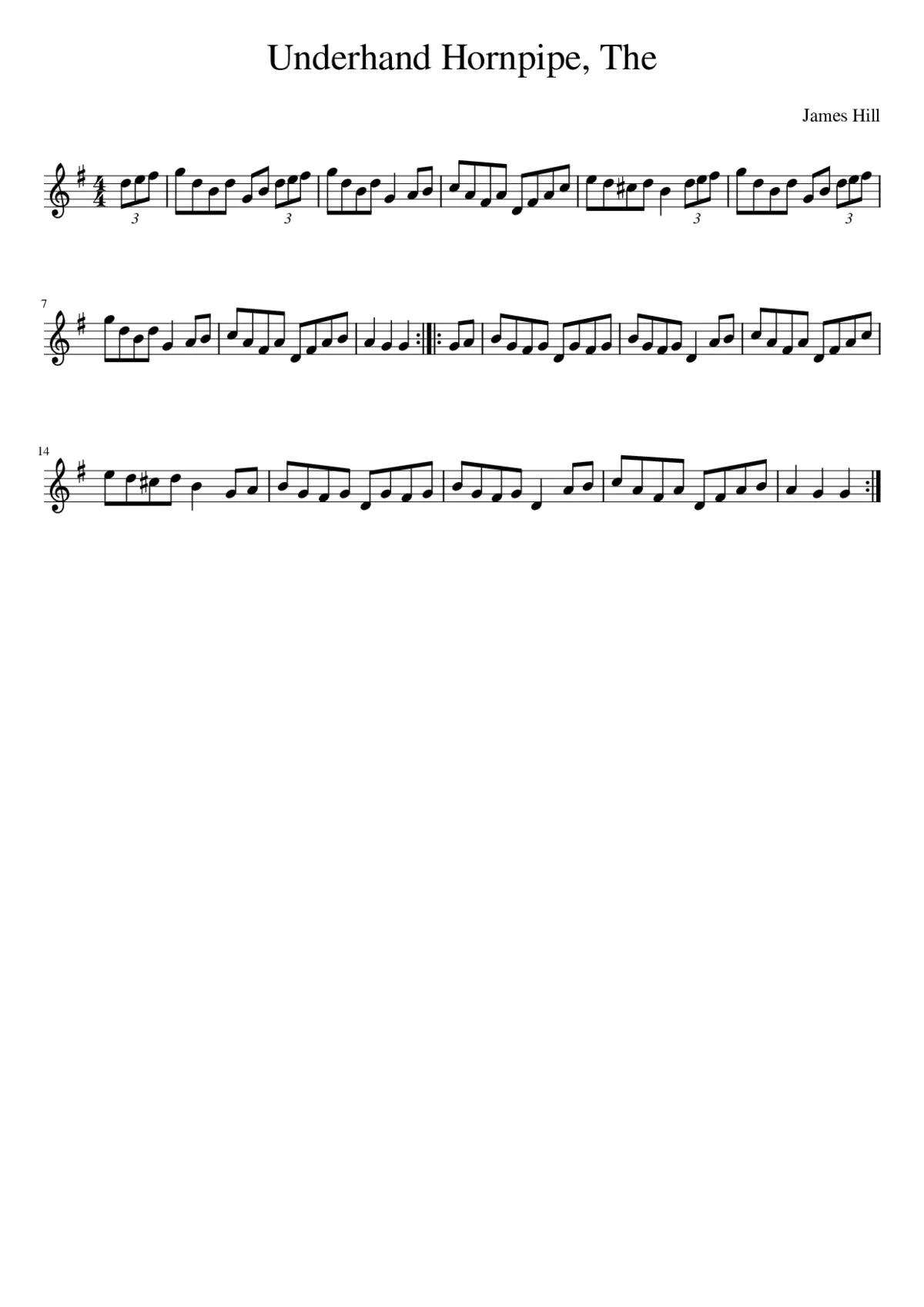The Underhand hornpipe - Page 1