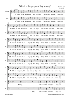 Which is the properest day to sing?