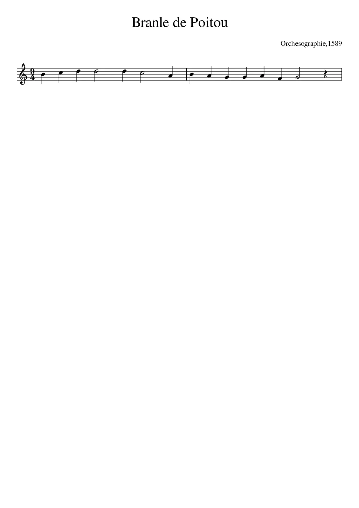 Branle de Poitou - Page 1