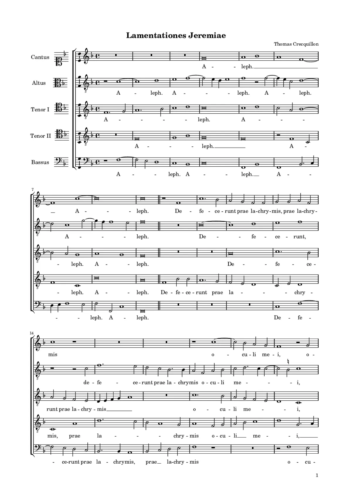 Lamentationes Jeremiae - Page 1
