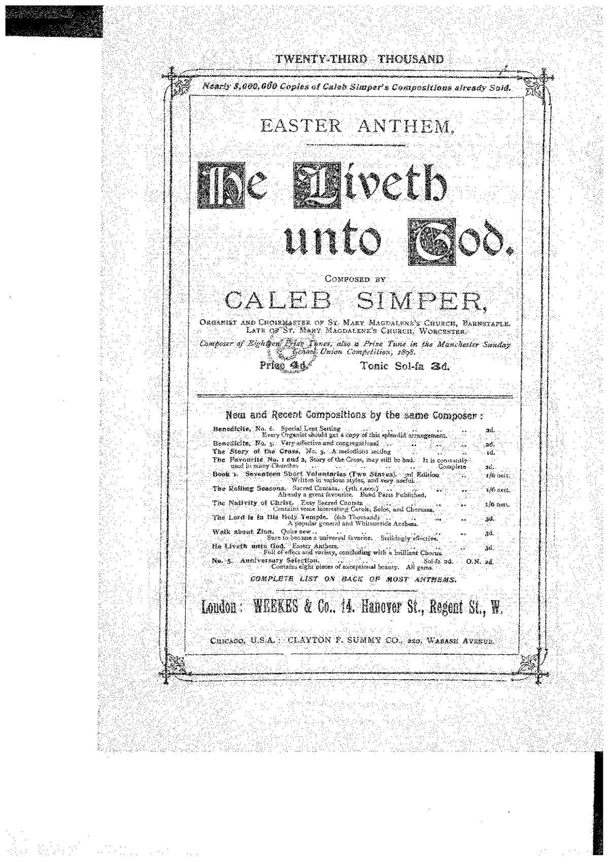 He liveth unto God - Page 1