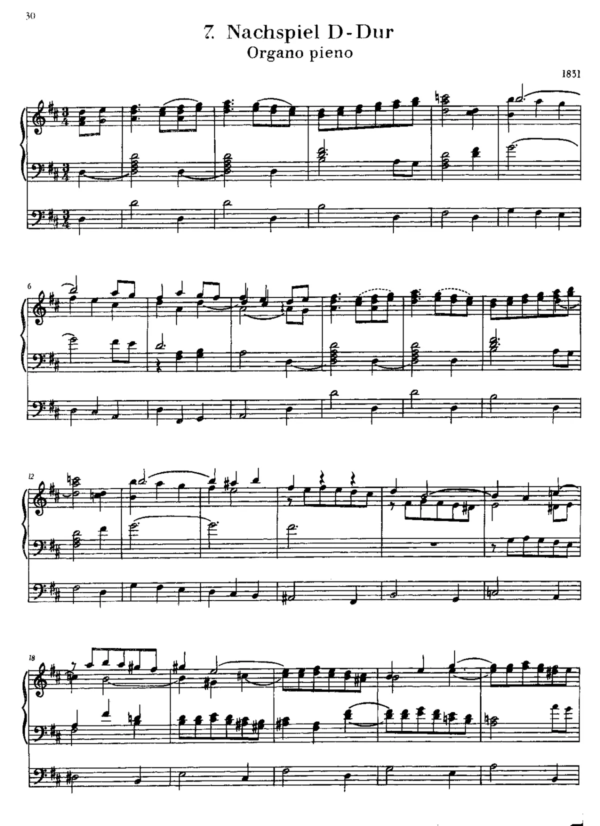 Nachspiel in D major - Page 1