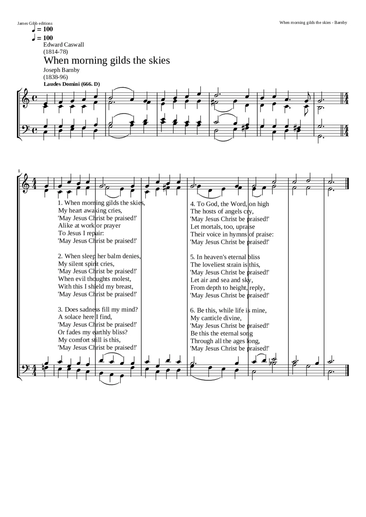 When morning gilds the skies - Page 1