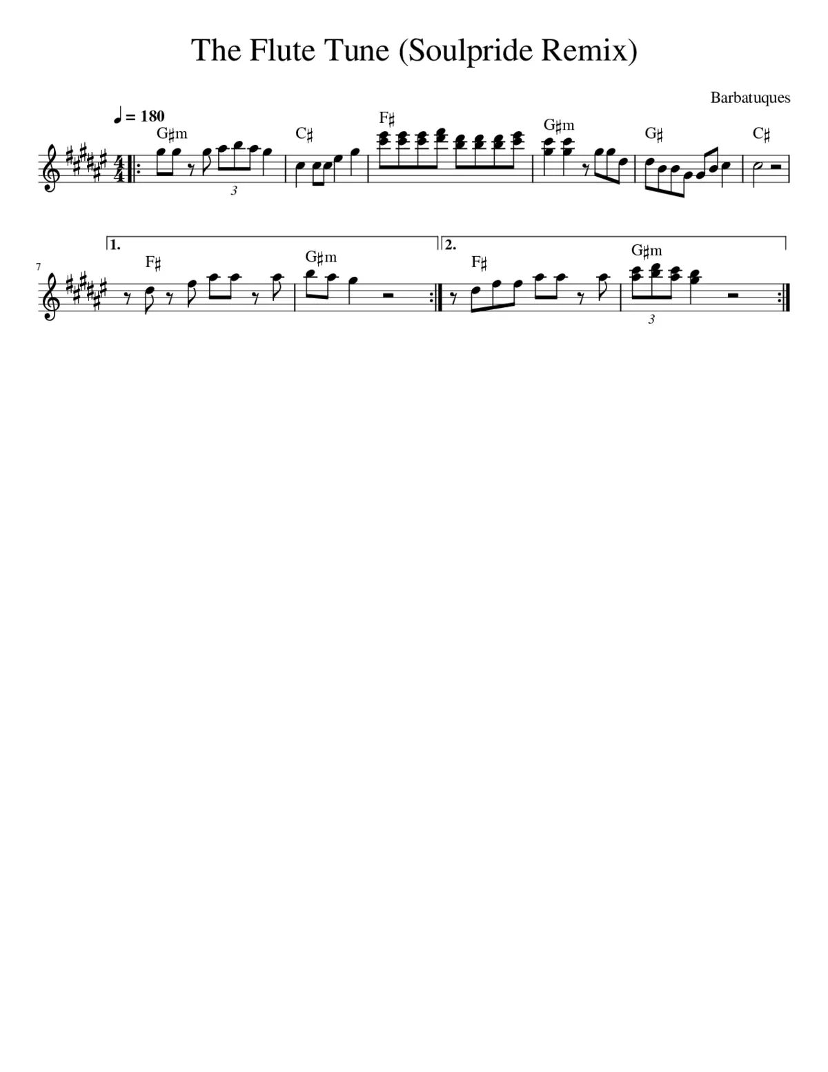 The Flute Tune Soulpride Remix - Page 1