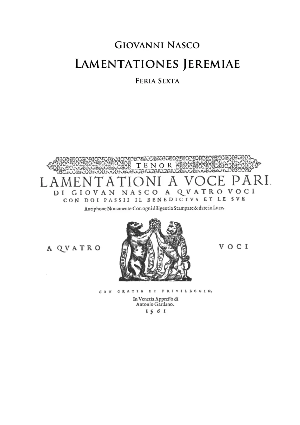 Lamentationes Jeremiae Feria VI - Page 1