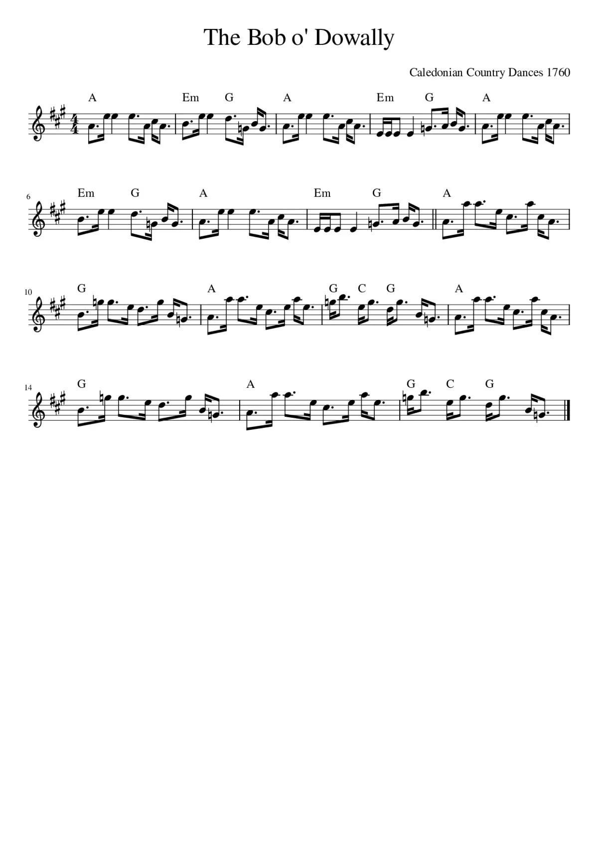 The Bob o' Dowally - Page 1