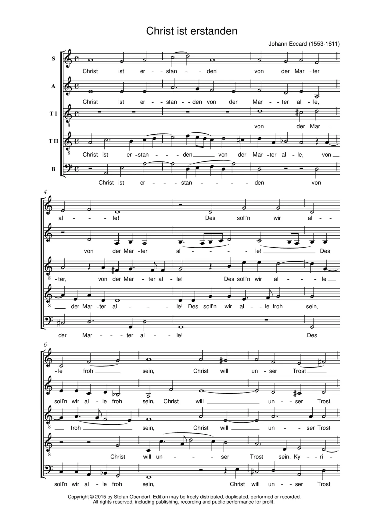 Christ ist erstanden - Page 1