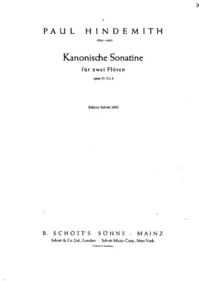 Kanonische Sonatine für Zwei Flöten