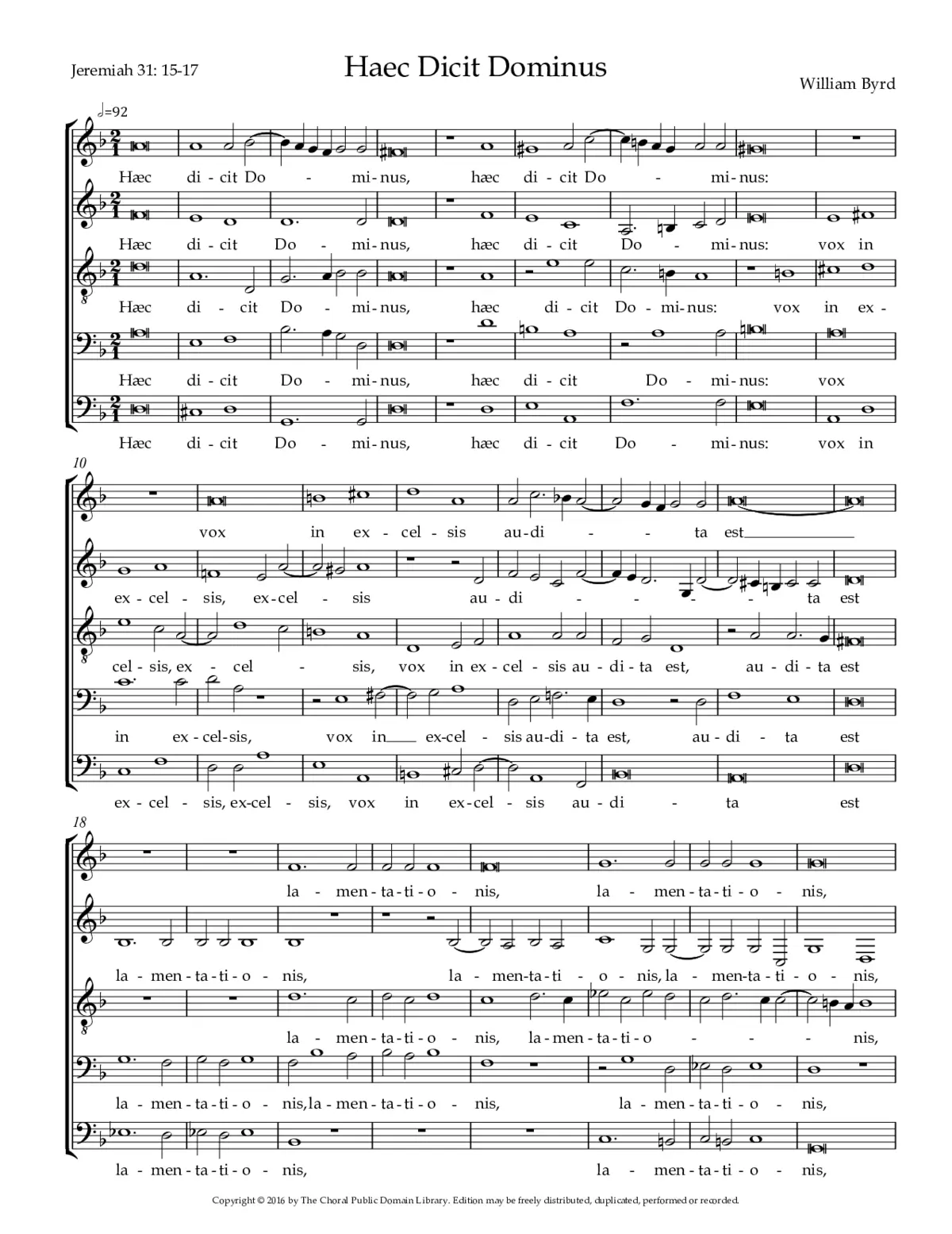 Haec dicit Dominus - Haec dicit Dominus - Page 1