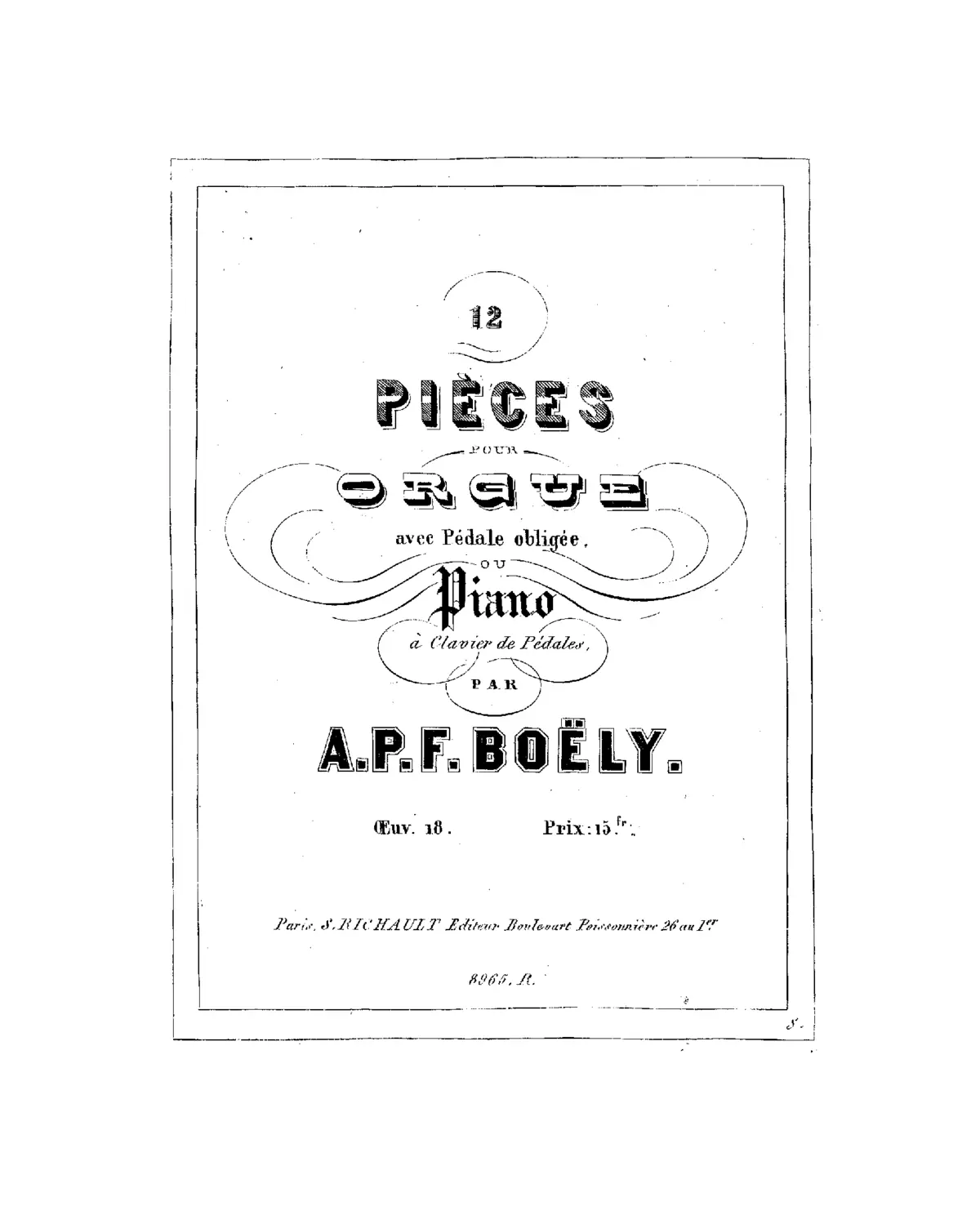 12 Pièces pour orgue ou piano-pédalier - Page 1