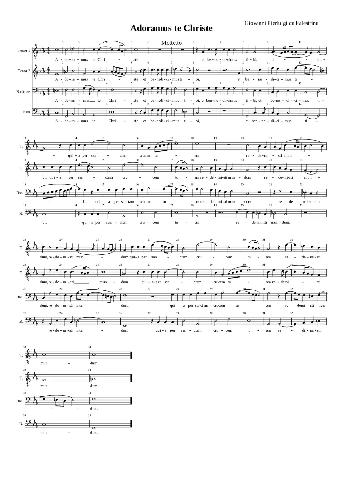 Adoramus te Christe - Page 1