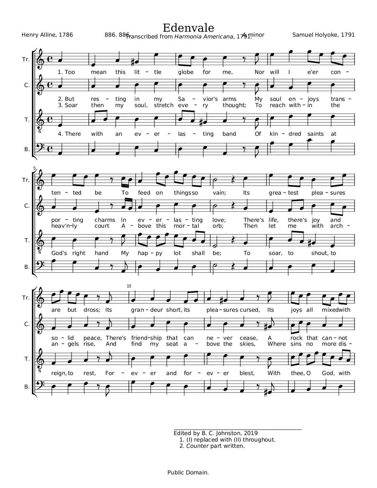 Edenvale - Samuel Holyoke - Page 1