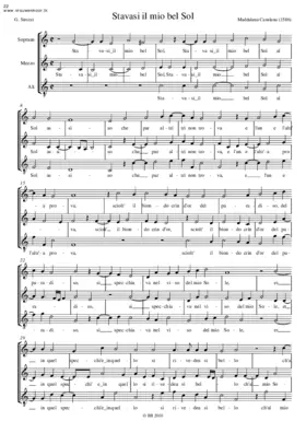 Stavasi il mio bel sol