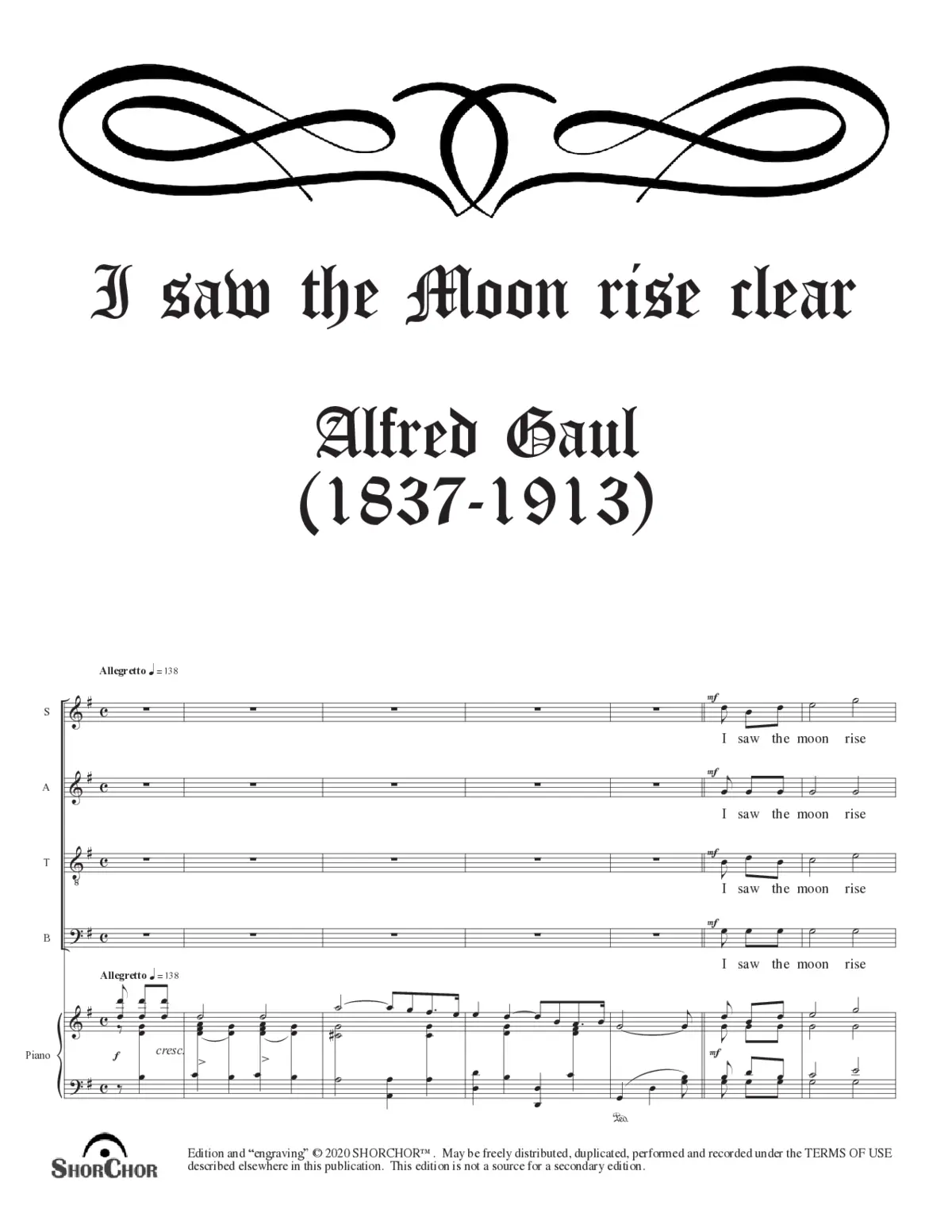 I saw the moon rise clear - Page 1