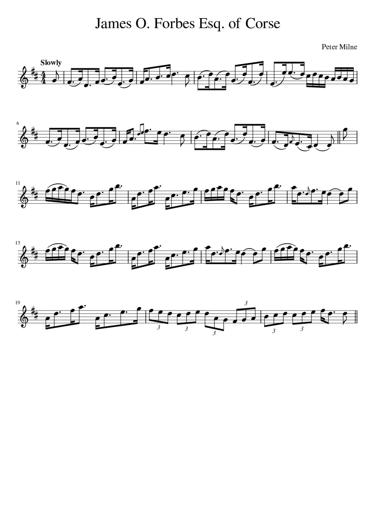 James O. Forbes Esq. of Corse - Page 1