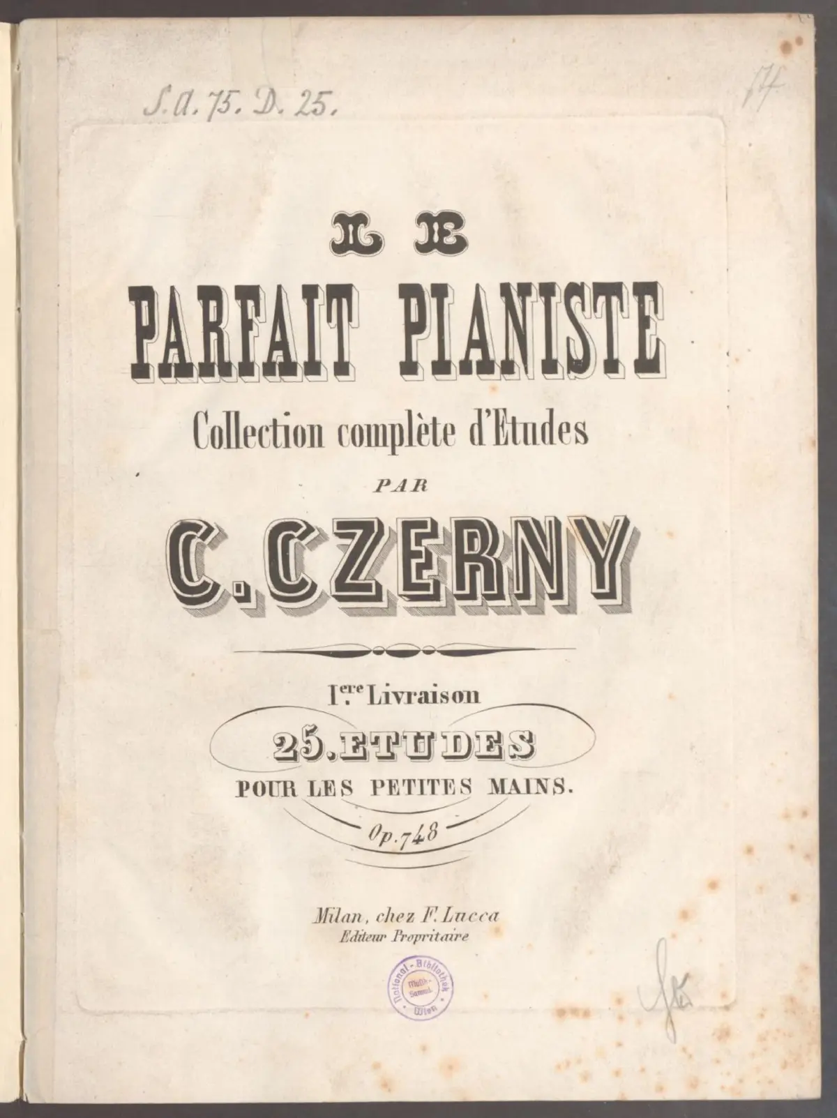 25 Fortschreitende Übungen für kleine Hände, Op.748 - Page 1