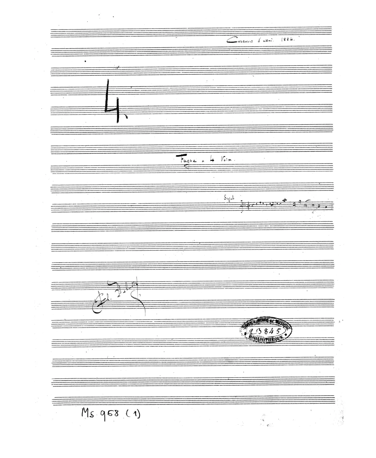 Fugue à 4 voix - Page 1