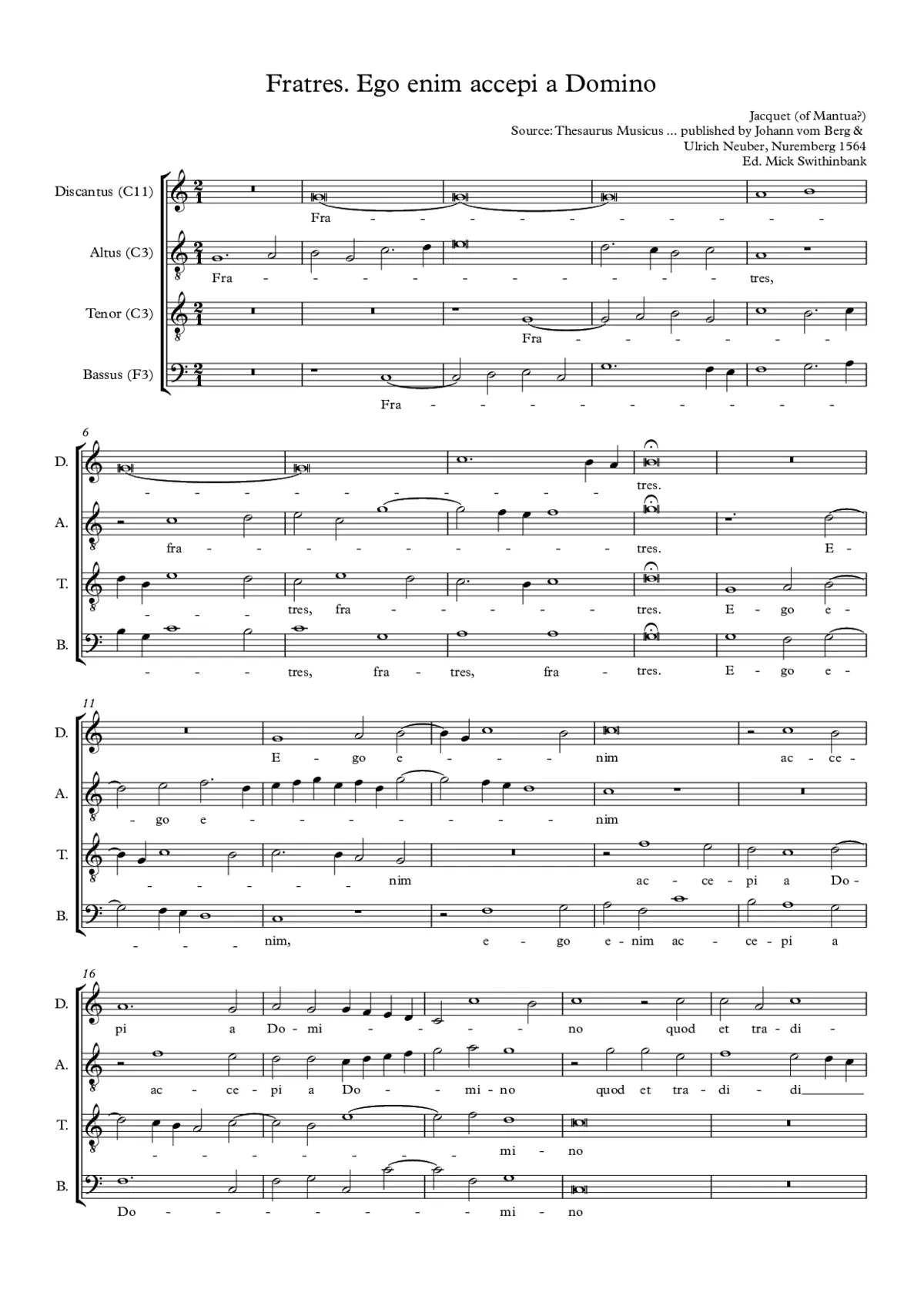 Fratres. Ego enim accepi a Domino - Page 1