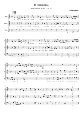 In manus tuas an extract from O bone Jesu