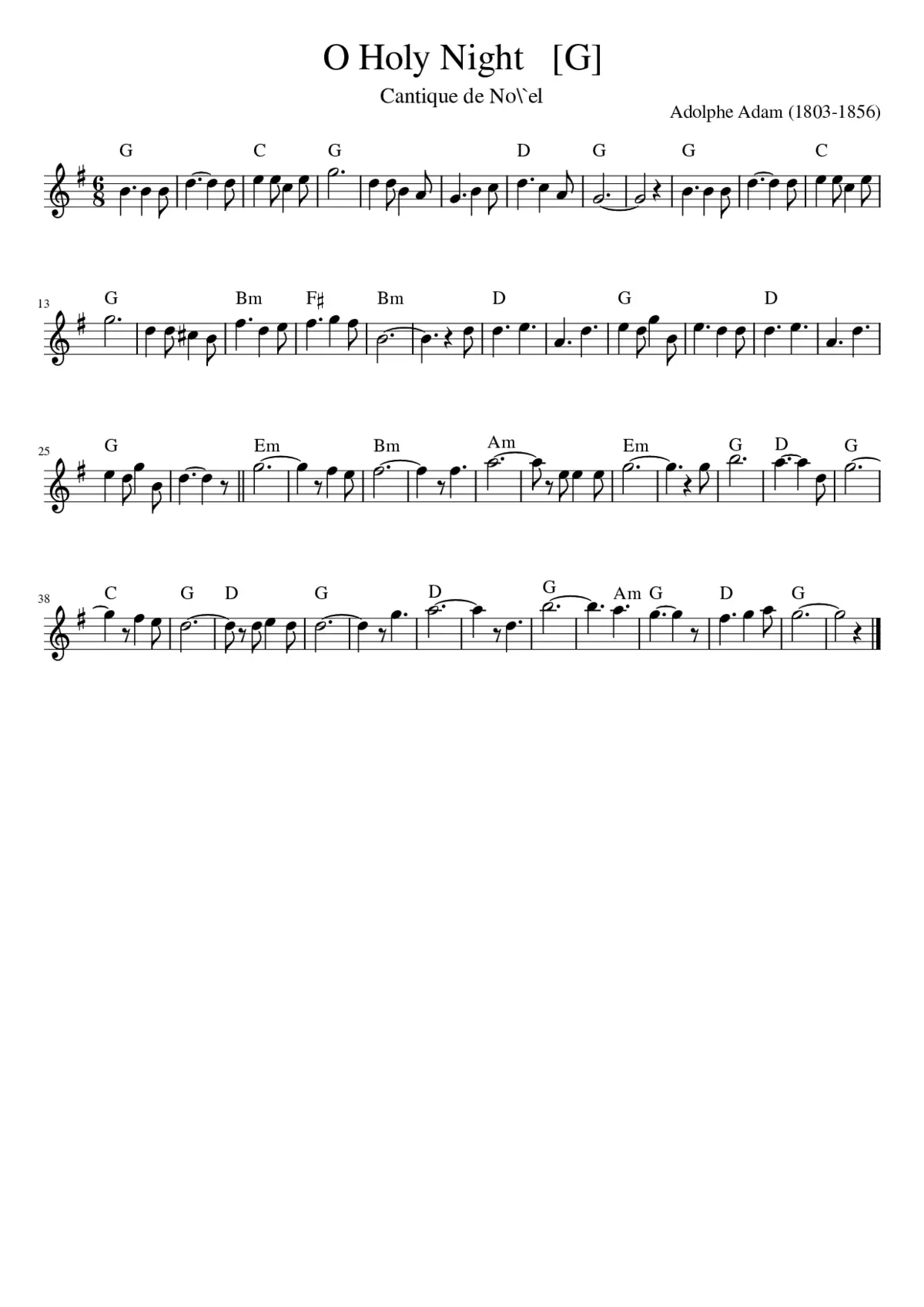 O Holy Night - Page 1
