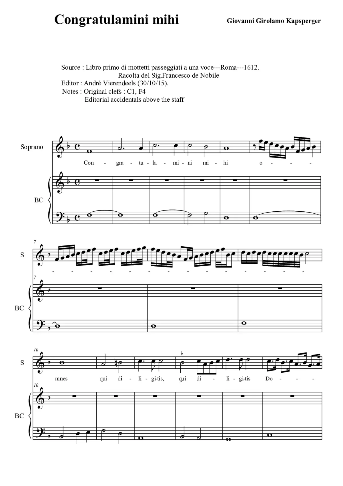 Congratulamini mihi - Page 1