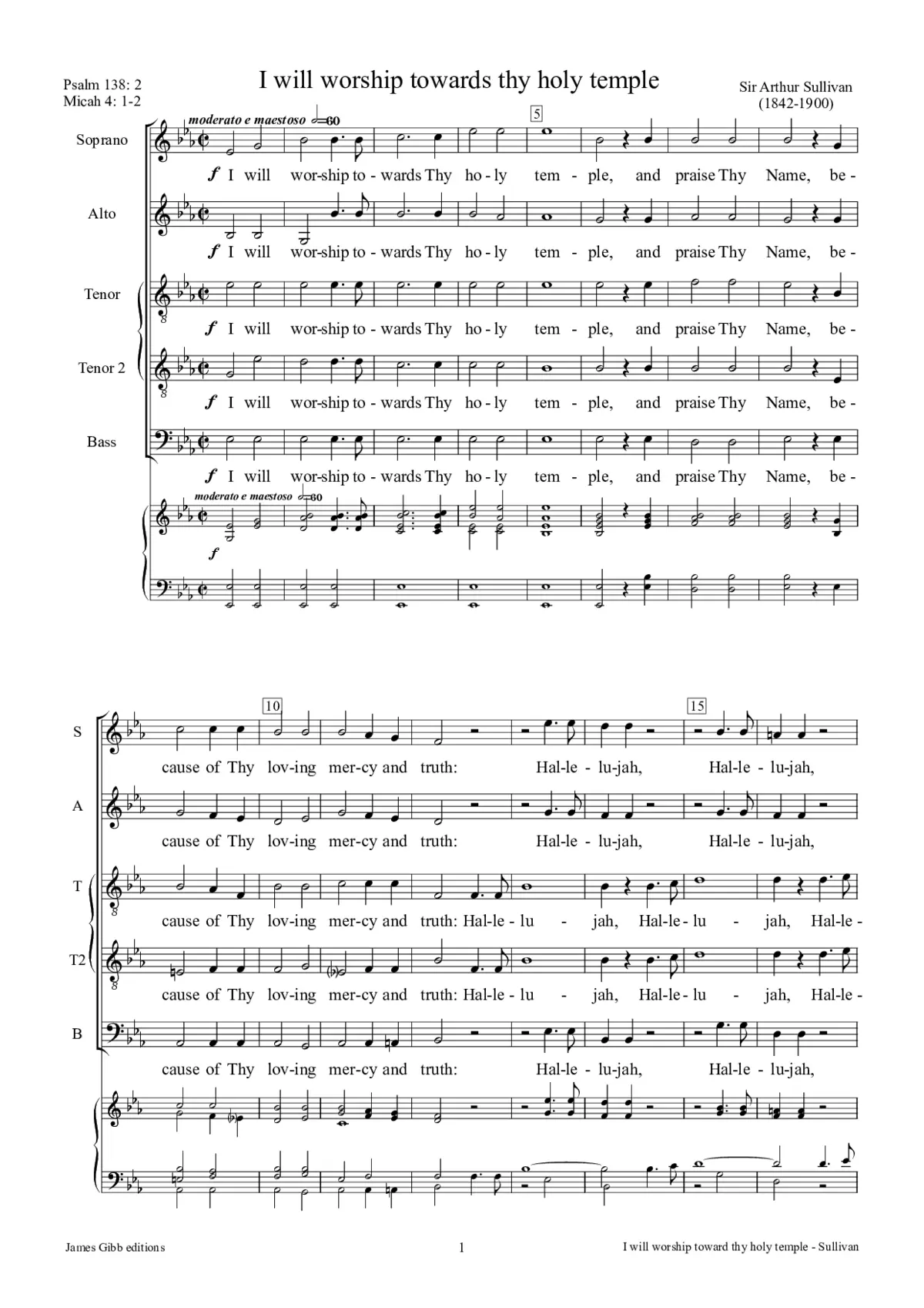 I will worship towards thy holy temple - Page 1