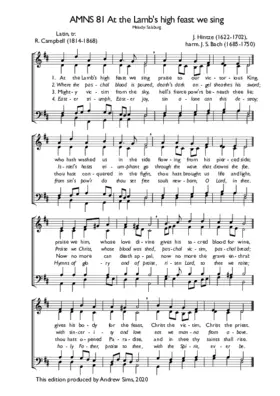 At the Lamb's high feast we sing